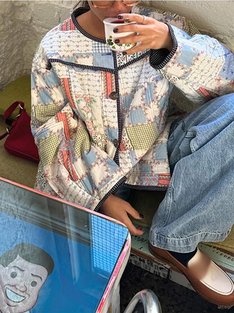 Jacket with Button Closure and Relaxed Fit