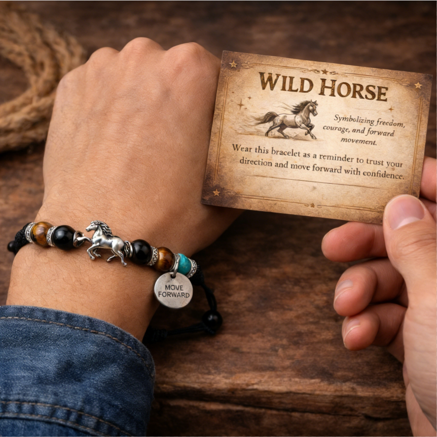 Statement Wild Horse Intention Bracelet