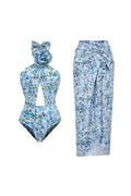 Halter Flower Strapless One-Piece Set