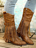 Modern Retro tassel rivet belt knight boots