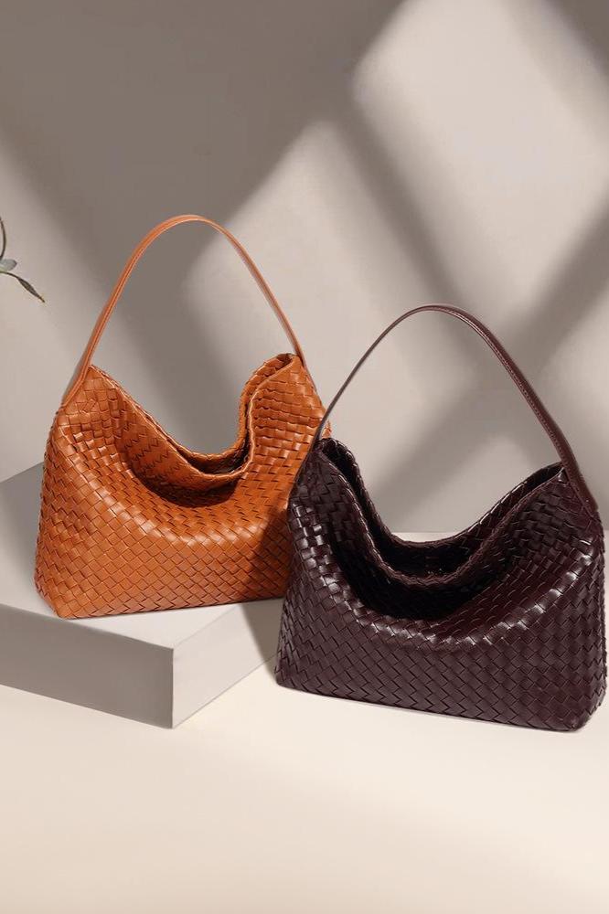 Modern Woven Large Capacity Shoulder Crossbody Bag