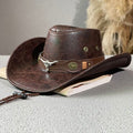 Modern Cowboy Cracked Bull Head Retro Knight Hat