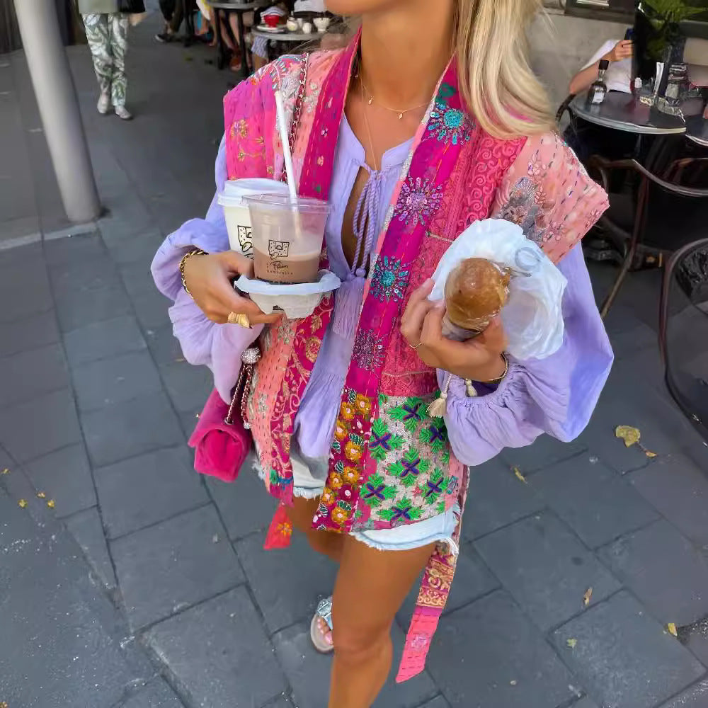 Lightweight Vest with a Relaxed Fit and Print