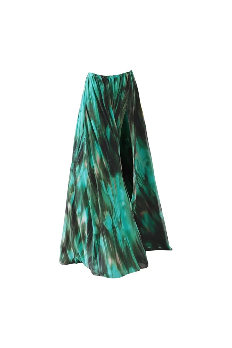 Ink Green Cut-Out Swimwear Set