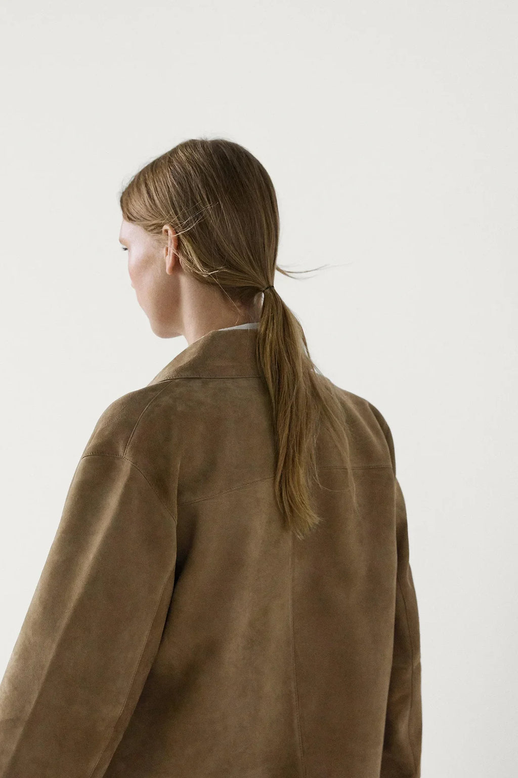 Modern Split suede leather jacket with pocket