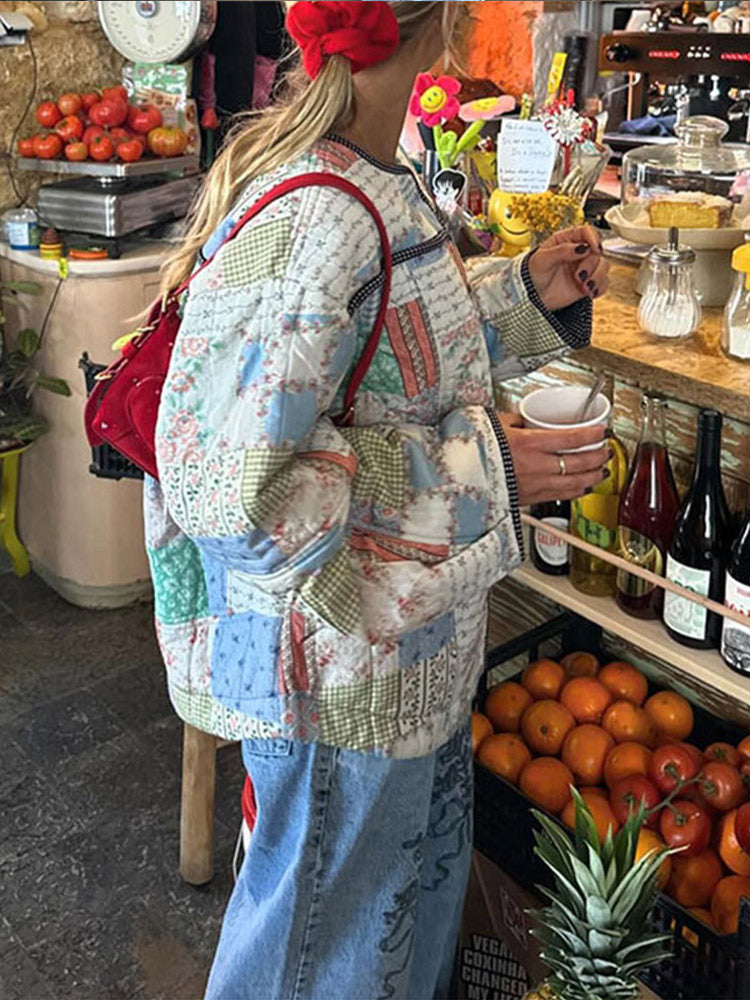 Jacket with Button Closure and Relaxed Fit