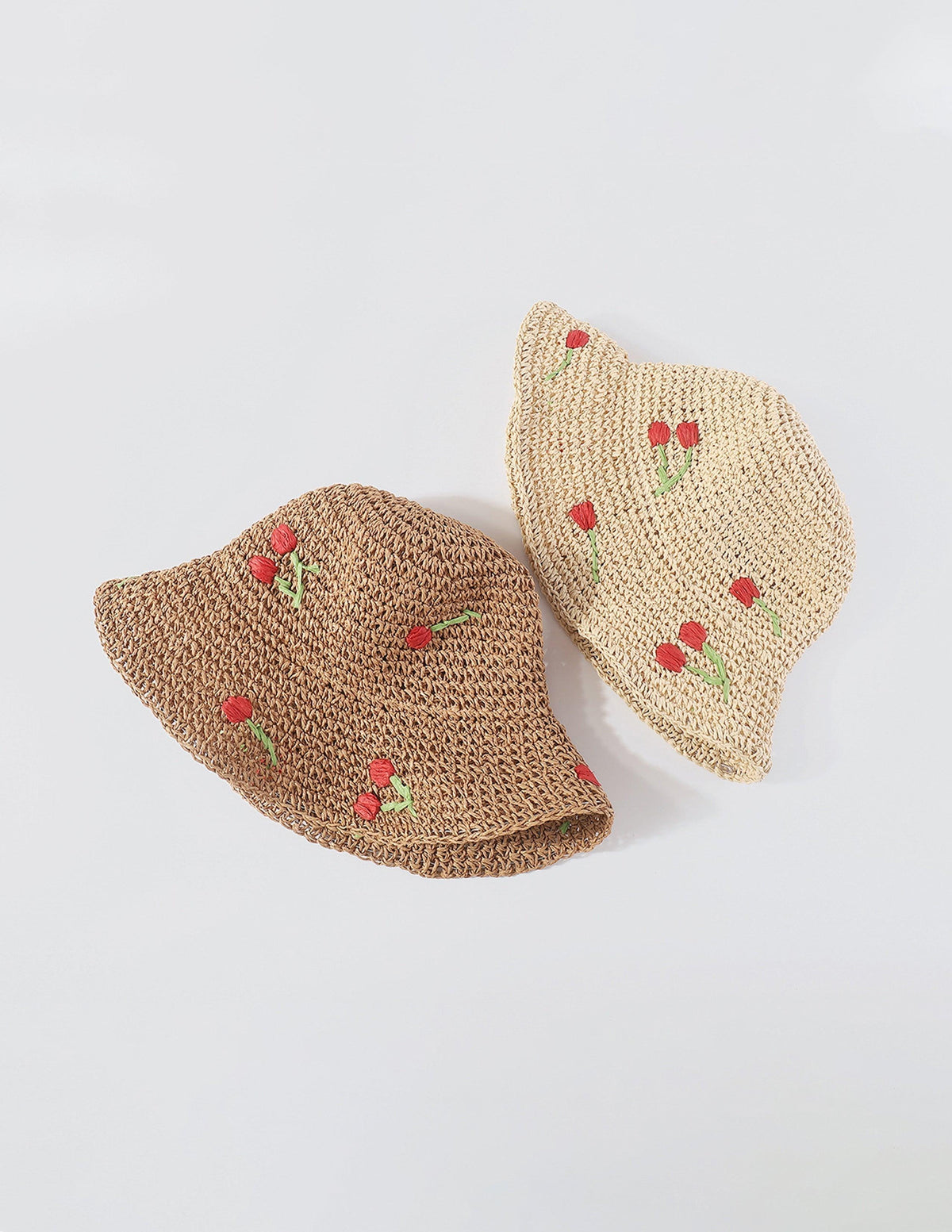 Modern Woven Flower Bucket Hat