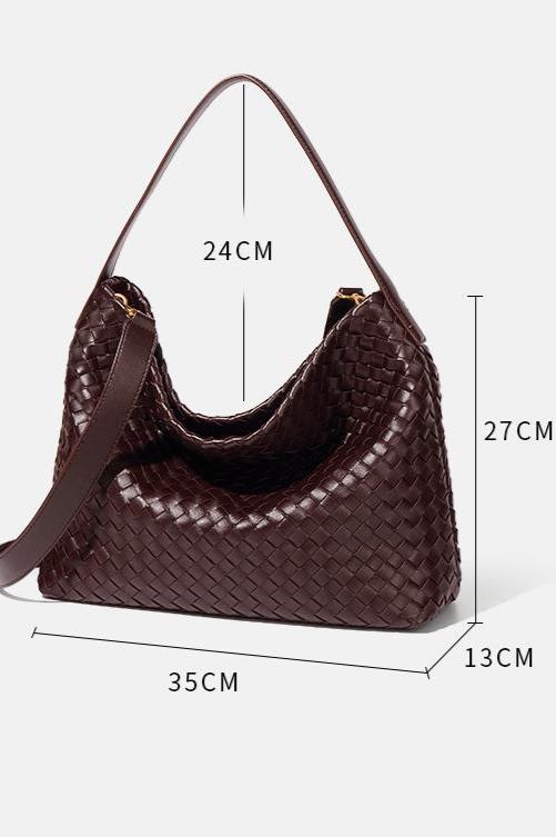 Modern Woven Large Capacity Shoulder Crossbody Bag