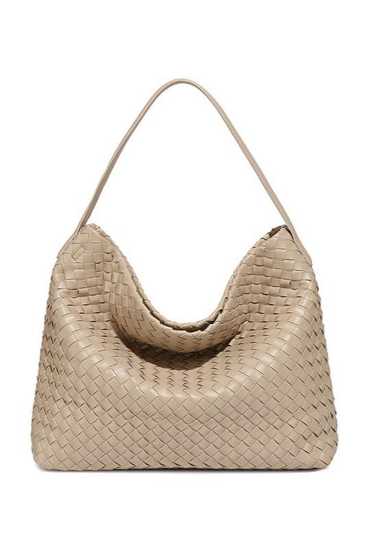 Modern Woven Large Capacity Shoulder Crossbody Bag