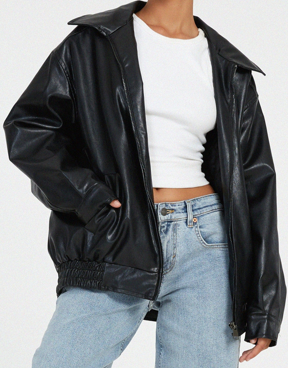 Modern Oversized Leather Jacket