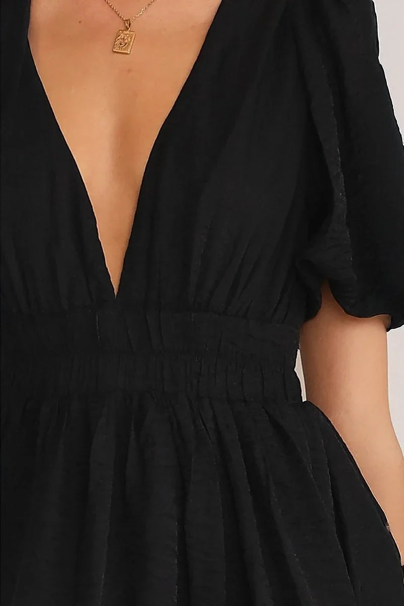Erin Mini-Length Dress - Black