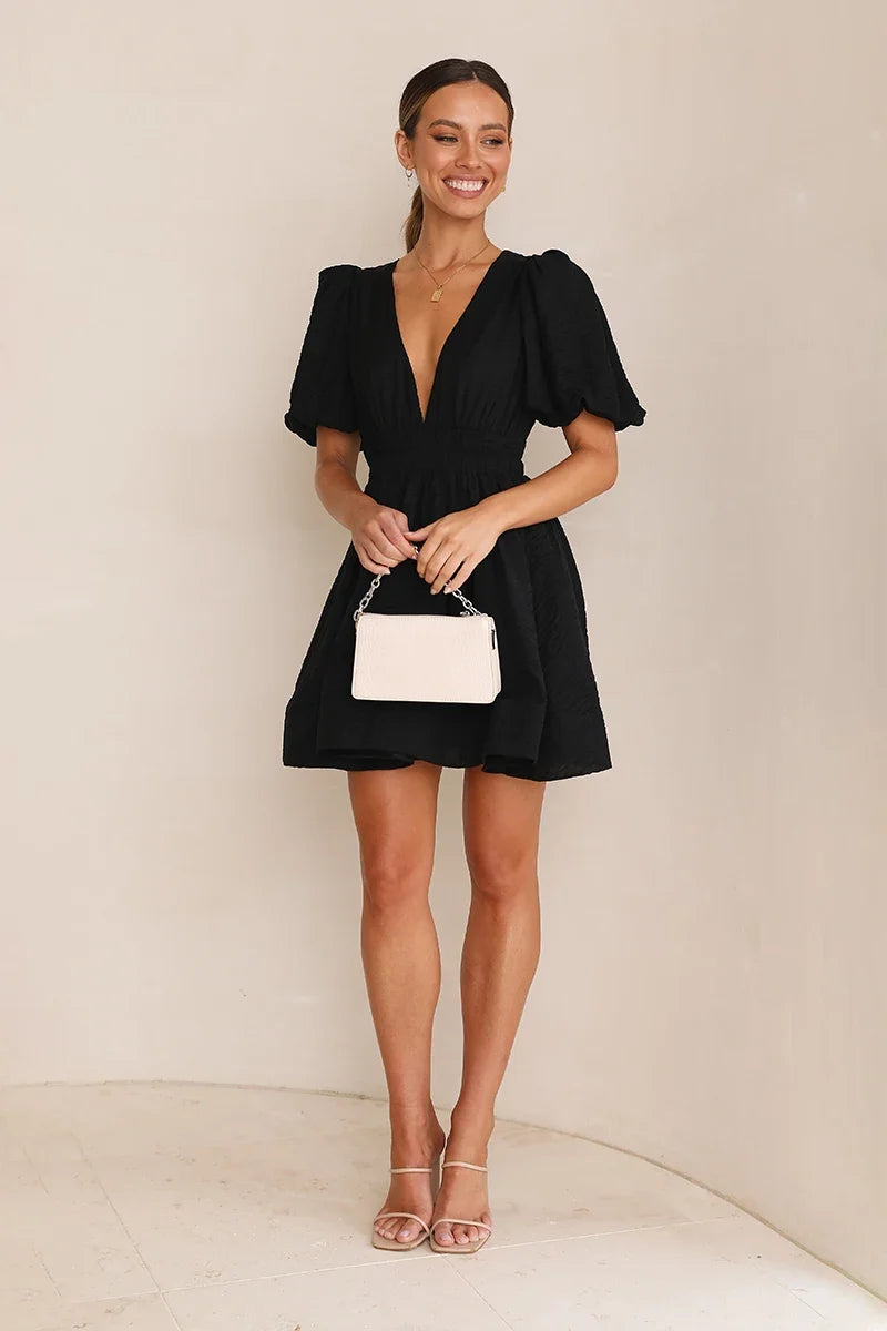 Erin Mini-Length Dress - Black