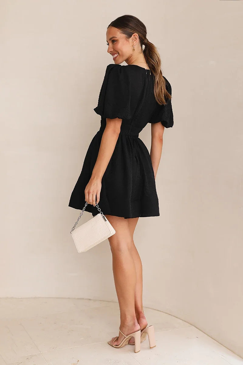 Erin Mini-Length Dress - Black