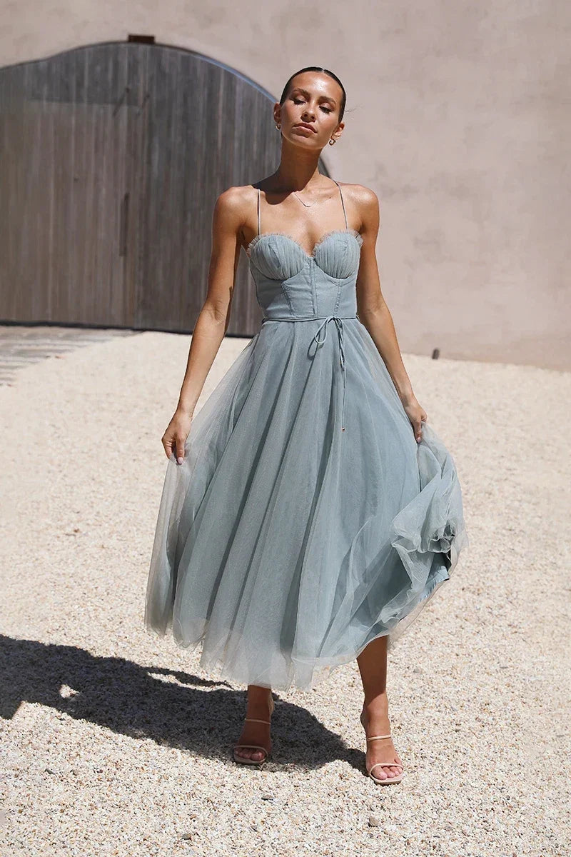 Diana Midi-Length Dress - Sage