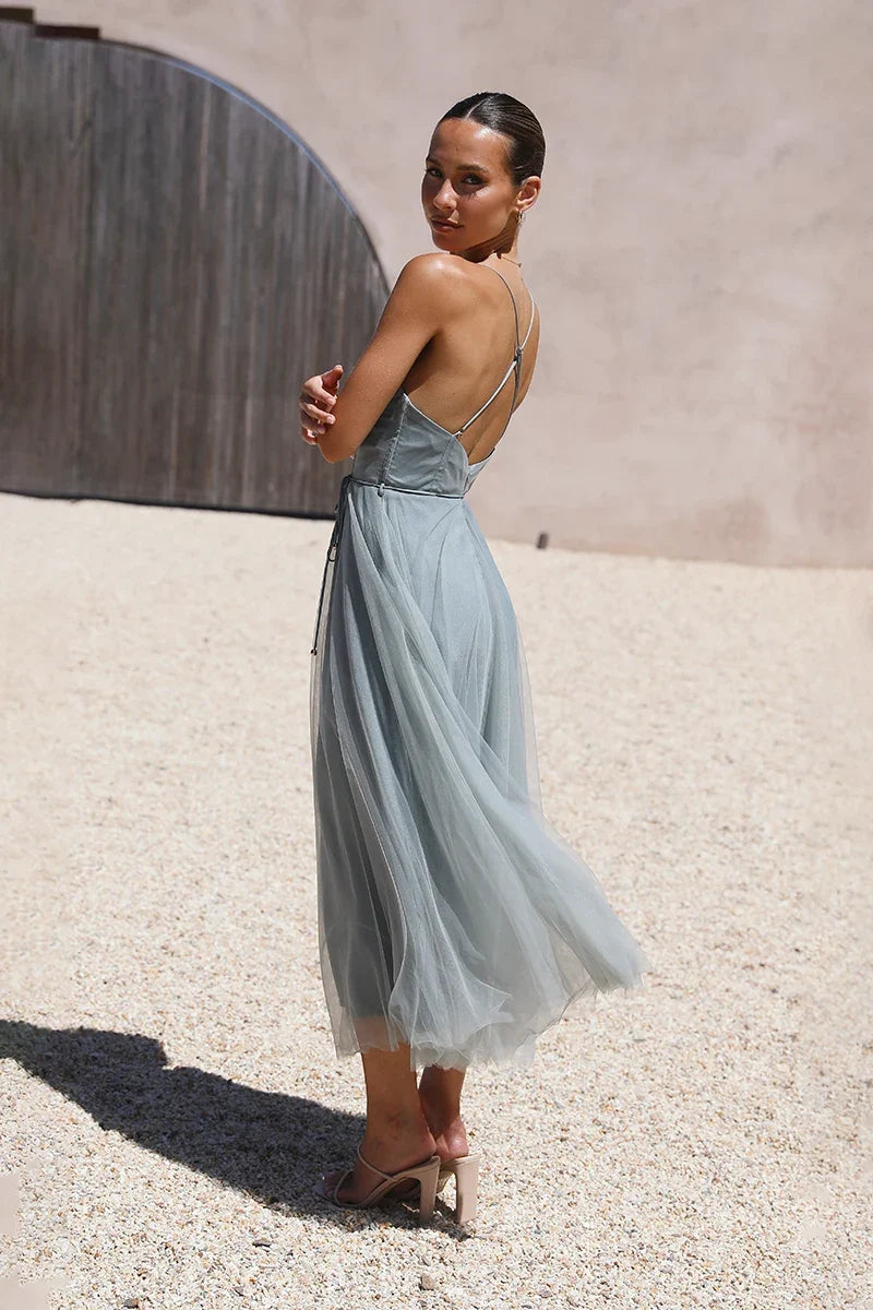 Diana Midi-Length Dress - Sage