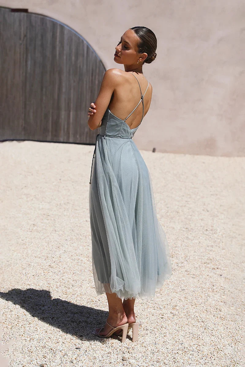 Diana Midi-Length Dress - Sage