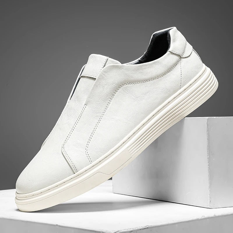 Leather Sneakers with Broken-In Comfort