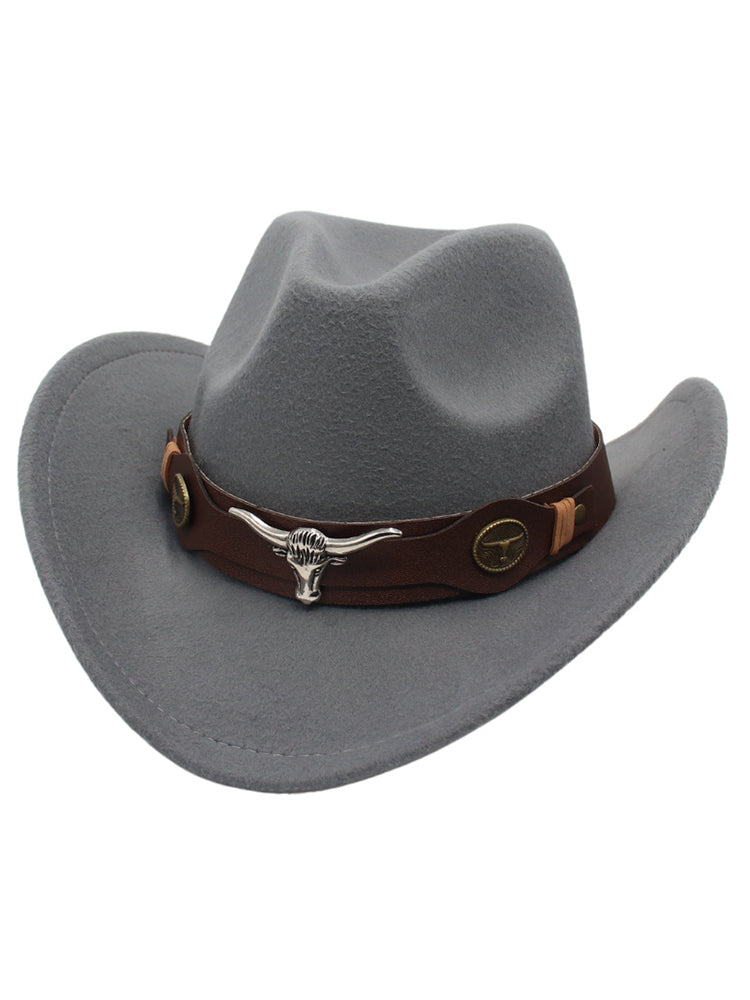 Modern Western Bull Head Deco Cowboy Cowgirl Hat