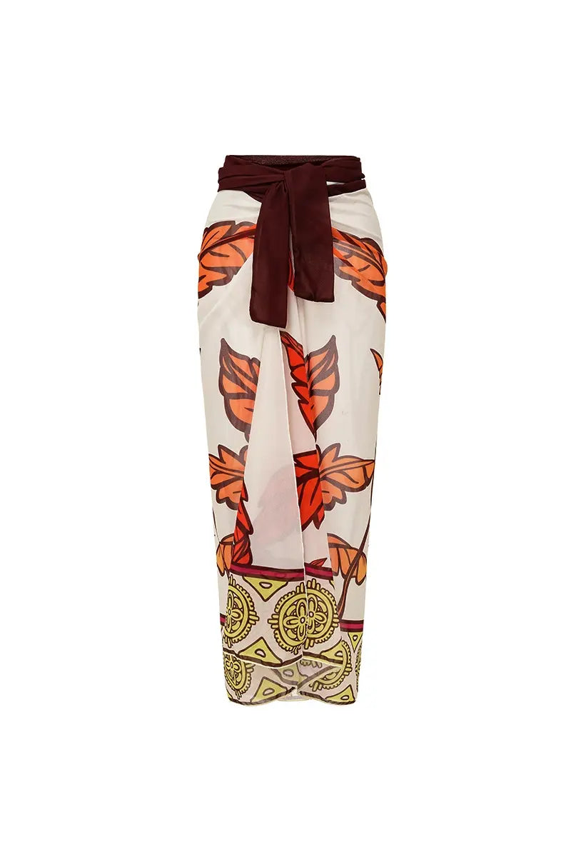 Maple Print Swimwear Set Trio