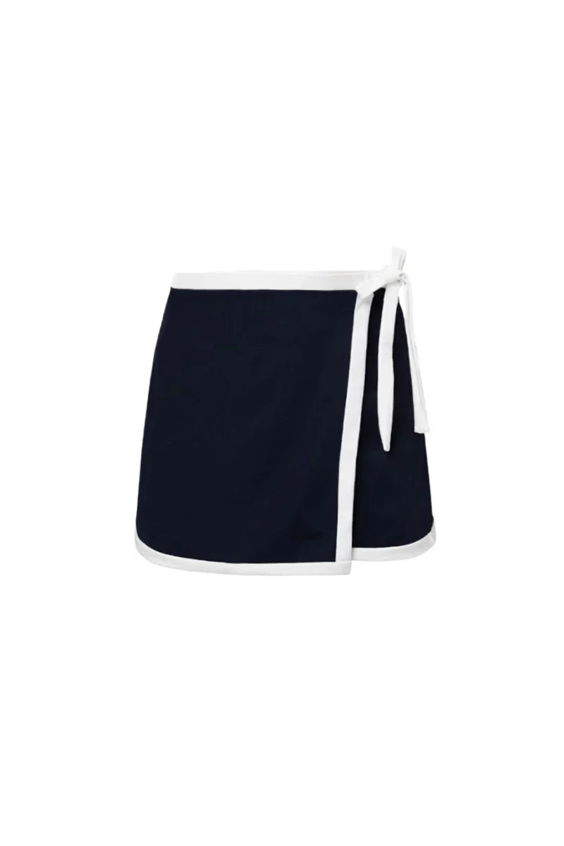 Cut-Out Black and White One-Piece Swimwear
