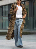 Lightweight Coat with Leopard Print and Belt