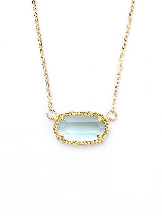 Statement Oval Birthstone Pendant Necklace