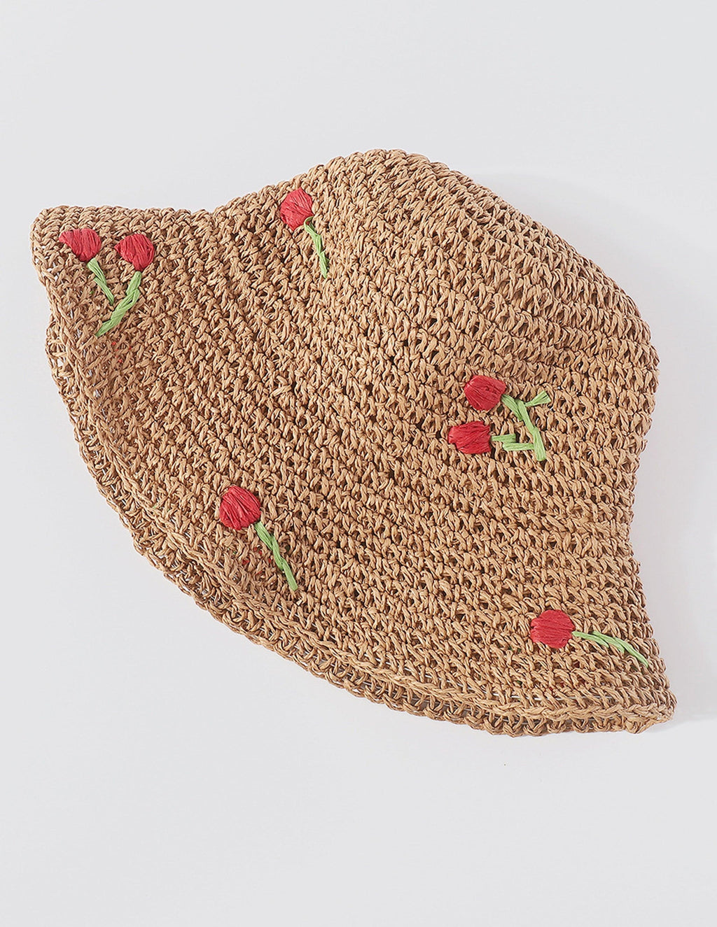 Modern Woven Flower Bucket Hat