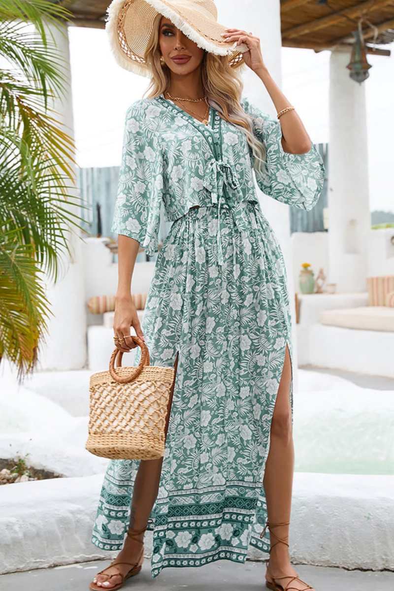 Modern Beach Vacation Boho Skirt Sets