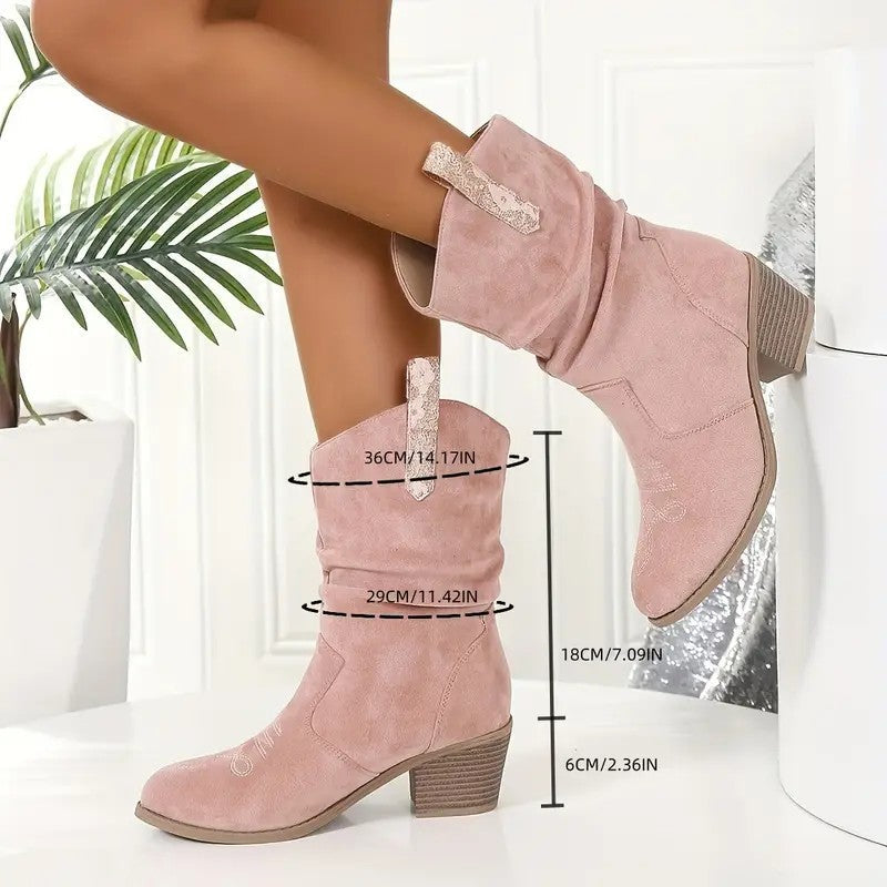 Retro Western Cowboy Tassel Ankle Boots