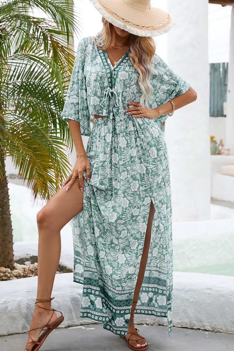 Modern Beach Vacation Boho Skirt Sets