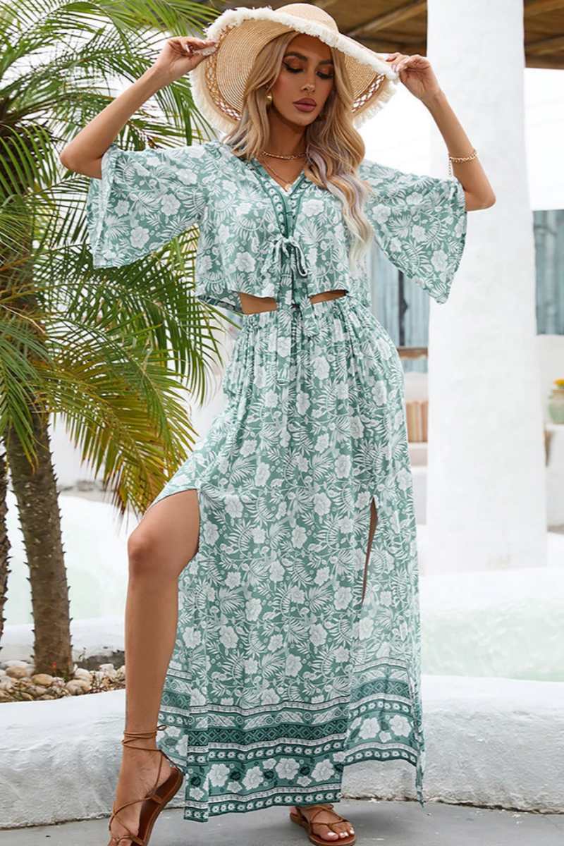 Modern Beach Vacation Boho Skirt Sets