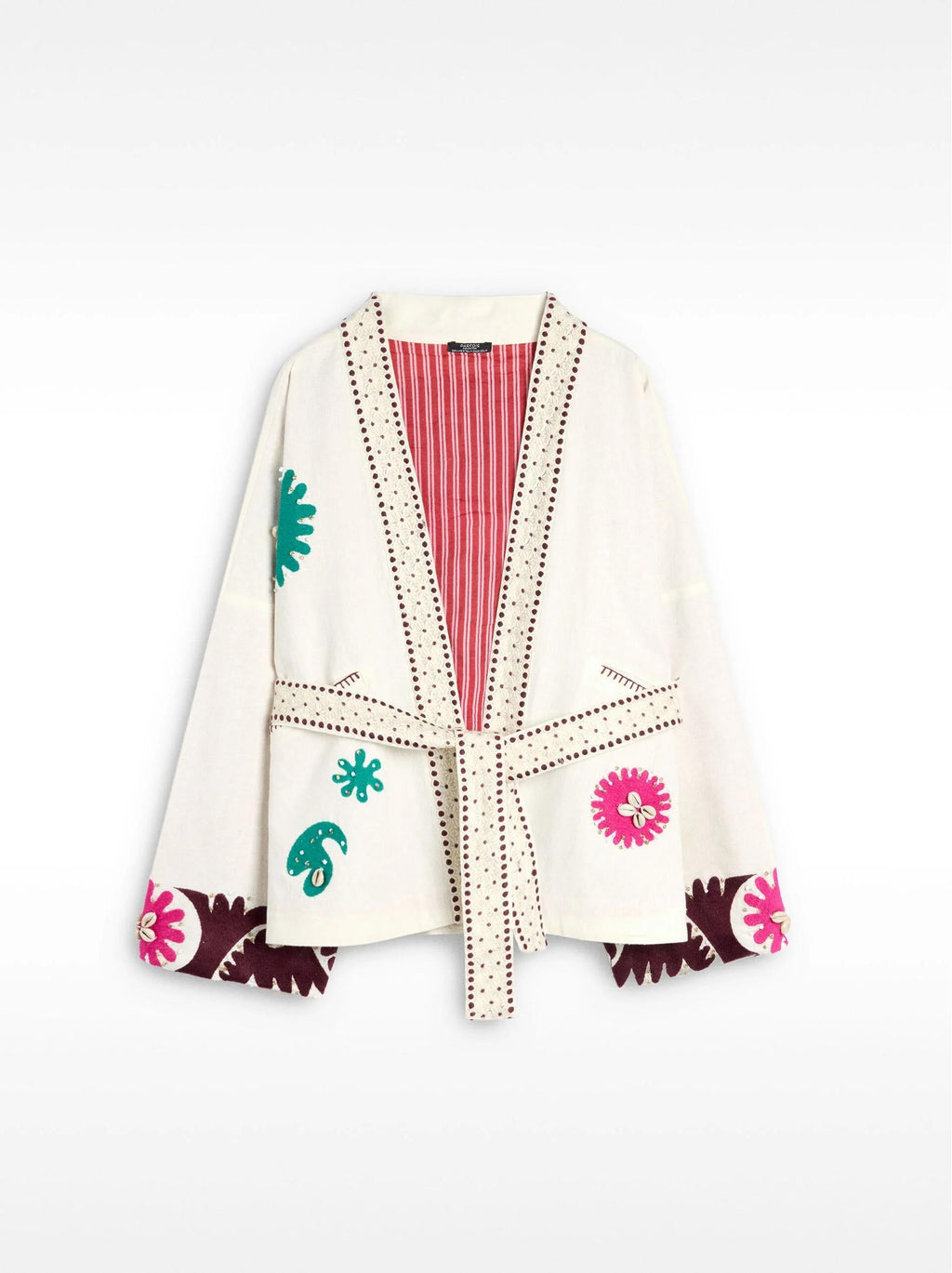 Coat with Fitted Cut, Floral Print and Relaxed Fit