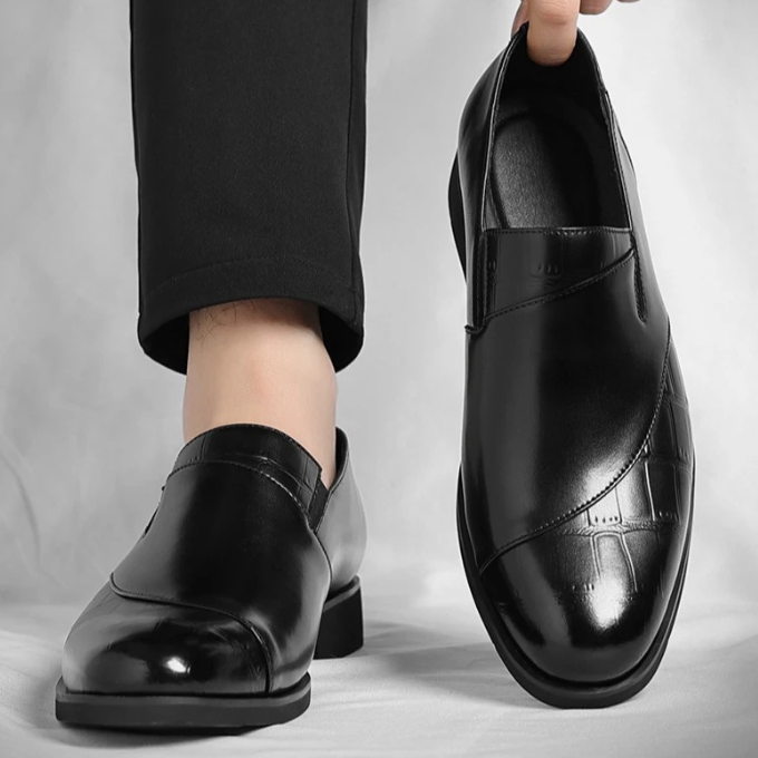 Casual Polished Leather Loafers