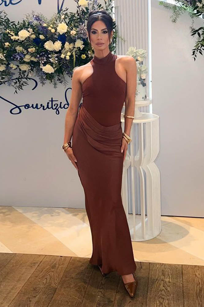 Panelled Cut-Out Fitted Dress