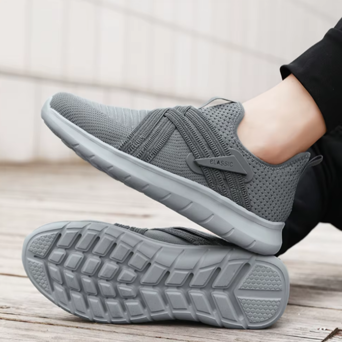 Knit Slip-On Shoes with Cushioned Sole
