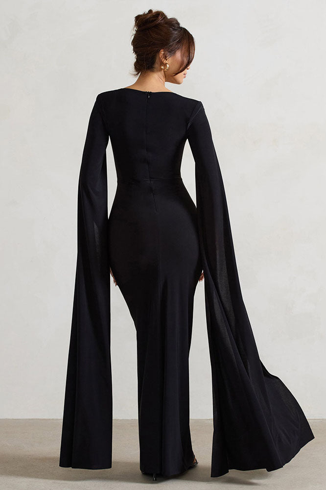 Modern Queen's Cape - Slit Dress