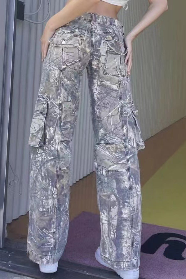 Camouflage Low-Rise Cargo