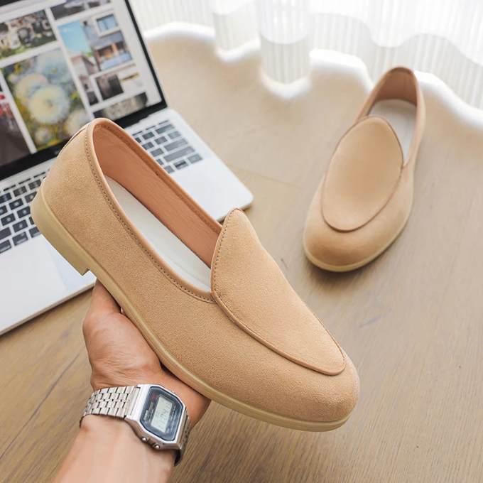 Suede Loafers with Lightweight Construction