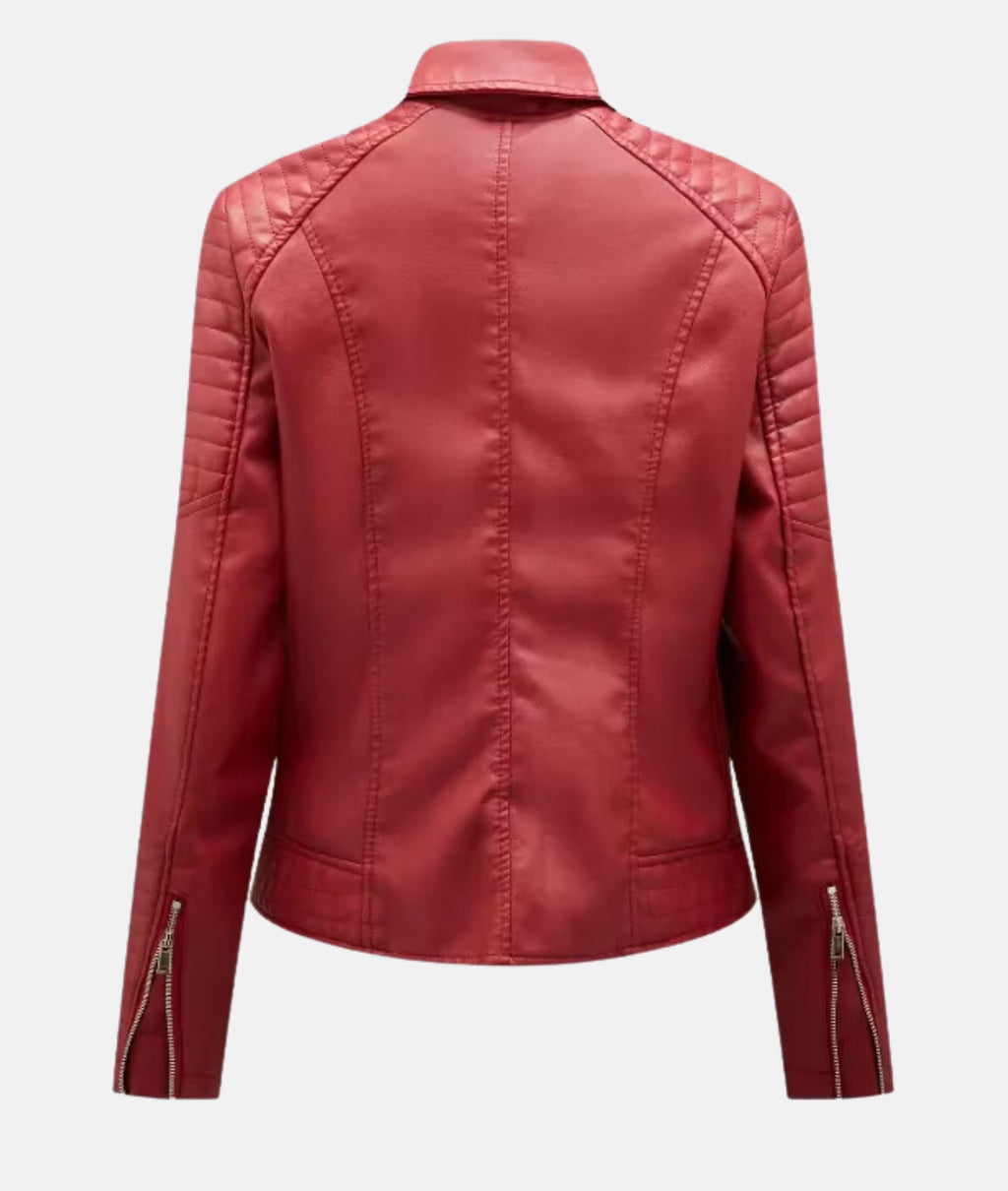 Leather Biker Jacket without a Hood