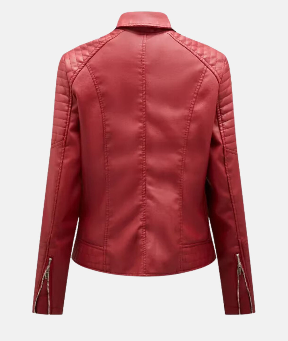 Leather Biker Jacket without a Hood