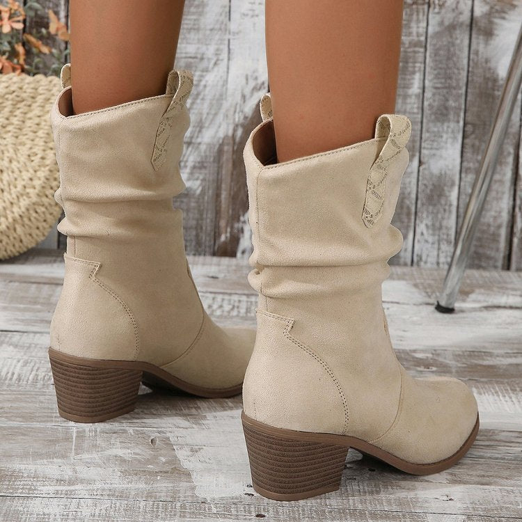 Retro Western Cowboy Tassel Ankle Boots