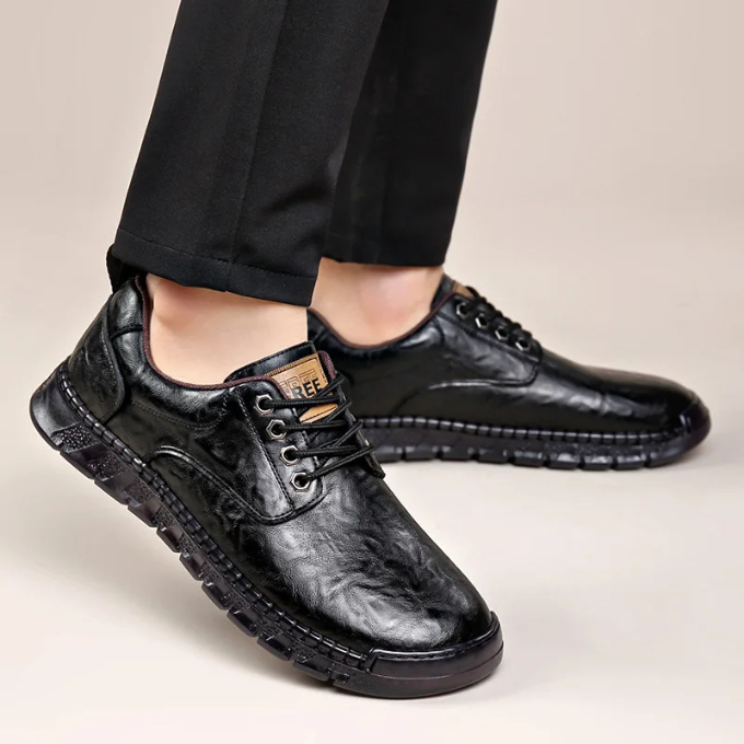 Smooth Full-Grain Leather Shoes with All-Day Comfort