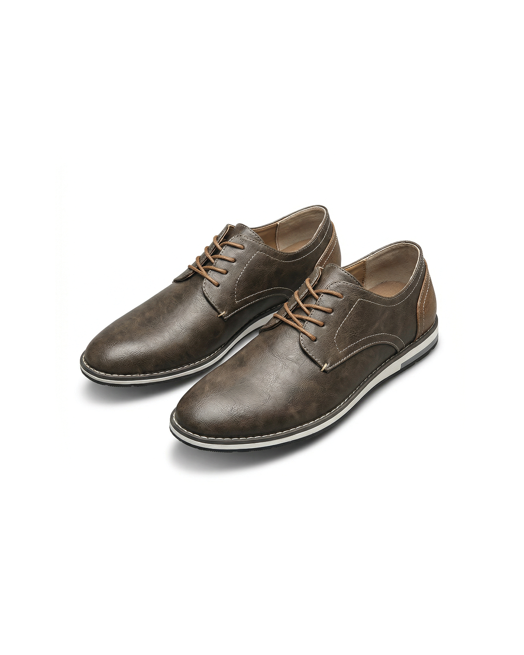 Leather Derby Shoes with Cushioned Insole