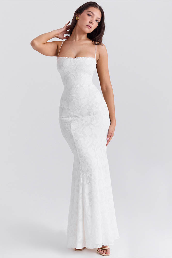 Tied Allure - Open-Back Slim Dress