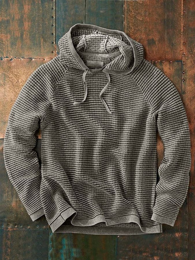Denim Sweater with Hood