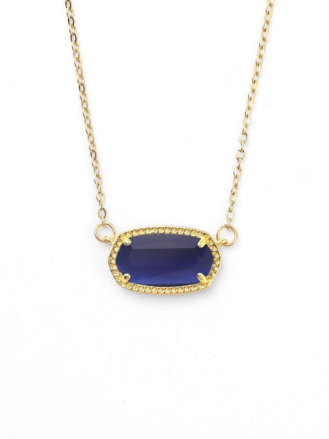 Statement Oval Birthstone Pendant Necklace