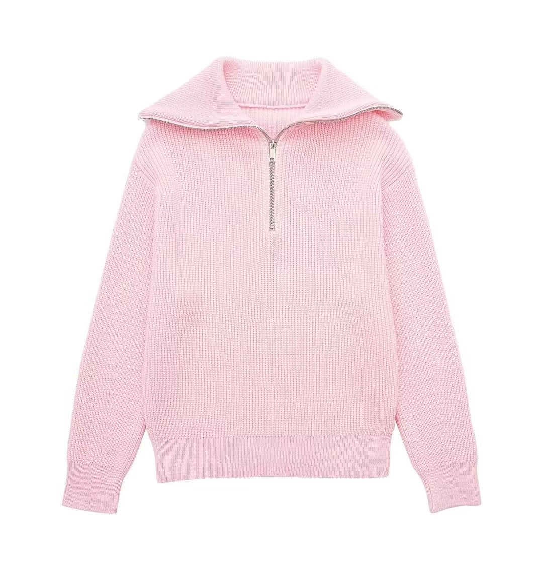 Holly Quarter Zip Knit Sweater