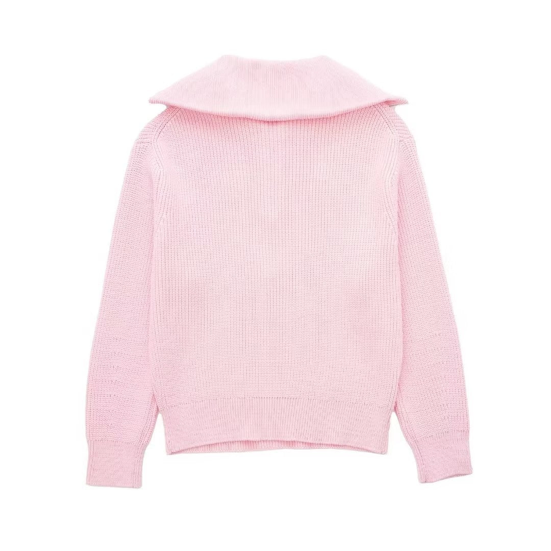 Holly Quarter Zip Knit Sweater