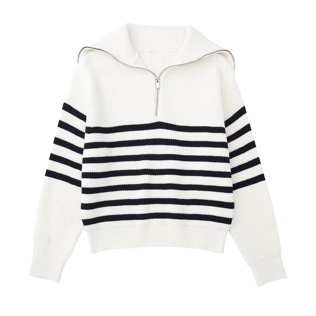 Holly Quarter Zip Knit Sweater