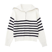 Cream & Black Stripe
